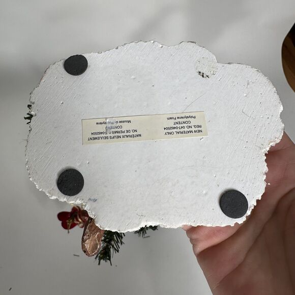 Vintage Ugly Christmas Tree Figurine Santa Claus Bendable Tabletop Mantel 23" - Picture 10 of 10